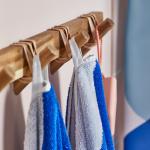 Полотенце банное, сине-белое, 70х140 см Bergvattnet IKEA - фото 3