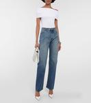 Трикотажное боди с открытыми плечами ALAÏA, белый - фото 2