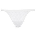Трусы DKNY Thong Monogramm Mesh, цвет popeline weiss - фото