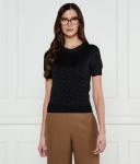 Джемпер женский Boss с коротким рукавом, черный - фото