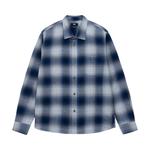 Рубашка в клетку Stussy Bay, темно-синяя - фото