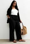 Брюки New Look Curves CURVES DRAWSTRING WAIST WIDE LEG, Black - фото