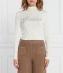 Блуза GUESS RHINESTONE LOGO Regular Fit, белый - фото