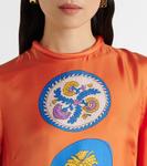 Шелковое платье миди Luis Alémais, Tangerine - фото 4