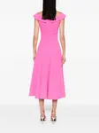 Платье миди с открытыми плечами NISSA, розовый - фото 4