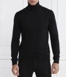 Свитер из шерсти Lacoste Regular Fit, черный - фото