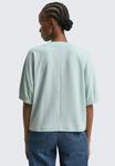 Футболка TOM TAILOR DENIM Basic T-shirt, Silver Cloud/Blue/Light Blue - фото 3
