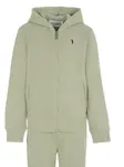 Спортивный костюм на молнии с капюшоном TRUSSARDI JUNIOR, зеленый - фото 4