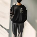 Унисекс худи Nike черное - фото 8