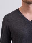 Свитер с v-образным вырезом CASH-MERE.CH Sweater, серый - фото 3