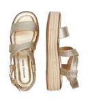 Сандалии кожаные Michael Kors Lynn, золотой - фото 4