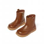 Детские кожаные ботинки для детей Snoffy, Caramel - фото 8