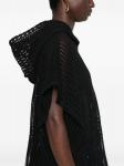 Givenchy пончо в технике кроше, черный - фото 2