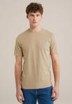 Футболка WE Fashion Basic T-shirt, Beige - фото