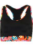 Верх бикини-бюстье из переработанного полиамида Rainbow, черный - фото