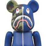 BE@RBRICK Bearbrick X Bape 1st Camo Shark Navy - фото 5