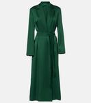 Атласное пальто-халат Giselda Max Mara, Smeraldo - фото