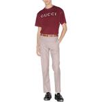 Футболка с принтом логотипа GUCCI, красный - фото 3