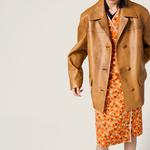 Кожаная куртка MIU MIU, бежевый - фото 5