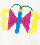 Шелковый топ из хлопка с принтом Borboiris Fábula, белый - фото 2