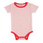 Красочный полосатый боди из модала BANBLU, красный - фото