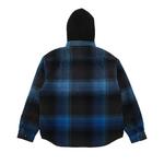 Рубашка Supreme Quilted Lined Hooded Flannel Shirt, Blue Plaid - фото 2