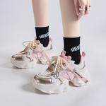 Кроссовки WARRIOR Chunky Sneakers Women's Low-top Beige/Gold, бежевый - фото 9