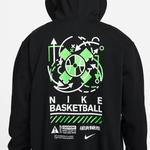 Толстовка Nike Dri-FIT Logo Hoodie 'Black White', черный - фото 3