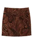 Юбка мини с принтом пейсли CHLOÉ, красный - фото 2