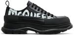 Кроссовки Alexander McQueen Tread Slick Lace-Up 'Graffiti Logo - Black White', черный - фото