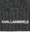 Шапка KARL LAGERFELD K/ESSENTIAL CABLE BEANIE, Dark Grey Melange/Grey - фото 4