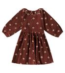 Платье из хлопка с принтом Фрейя Rylee + Cru, Brick - фото 3