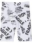 MM6 Maison Margiela Kids шорты с принтом Fragile, белый - фото