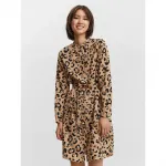 Платье Vero Moda Isa long sleeve, коричневый - фото 5