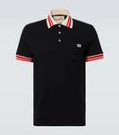 Хлопковая пике-поло с логотипом VLogo Valentino, черный - фото