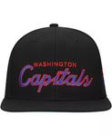 Мужская черная бейсболка Washington Capitals Core Team Script 2.0 Snapback Mitchell & Ness - фото 3
