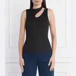 Облегающий топ драка Hugo, черный - фото