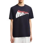 Футболка с принтом логотипа Moncler, темно-синий - фото 5