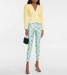 Принтованные леггинсы Alessandra Rich, Aqua-Multicolor - фото 2