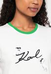 Футболка KARL LAGERFELD IKON SIGNATURE CHOUPETTE TEE, White - фото 6