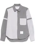 Рубашка в полоску THOM BROWNE, серый - фото