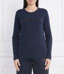 Кофта женская Emporio Armani домашняя с длинным рукавом, синий - фото