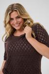 Свитер KAFFE CURVE Loura, шоколадный - фото 5