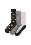 Носки Happy Socks 3-PACK , Black/Blue - фото