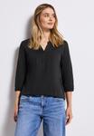 Топ Street One SPLIT NECK, Schwarz/Black - фото