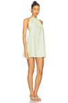 Мини-платье с завязками на шее Alysse Sndys, matcha - фото 2