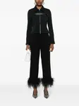 Брюки с перьями MIU MIU, черный - фото 2