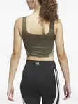 Топ с квадратным вырезом Adidas, зеленый - фото 2