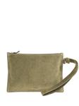 Сумка-клатч Charlie из замши LIE STUDIO, зеленый - фото