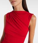 Блейн собранное джерси платье Simkhai, Crimson - фото 4